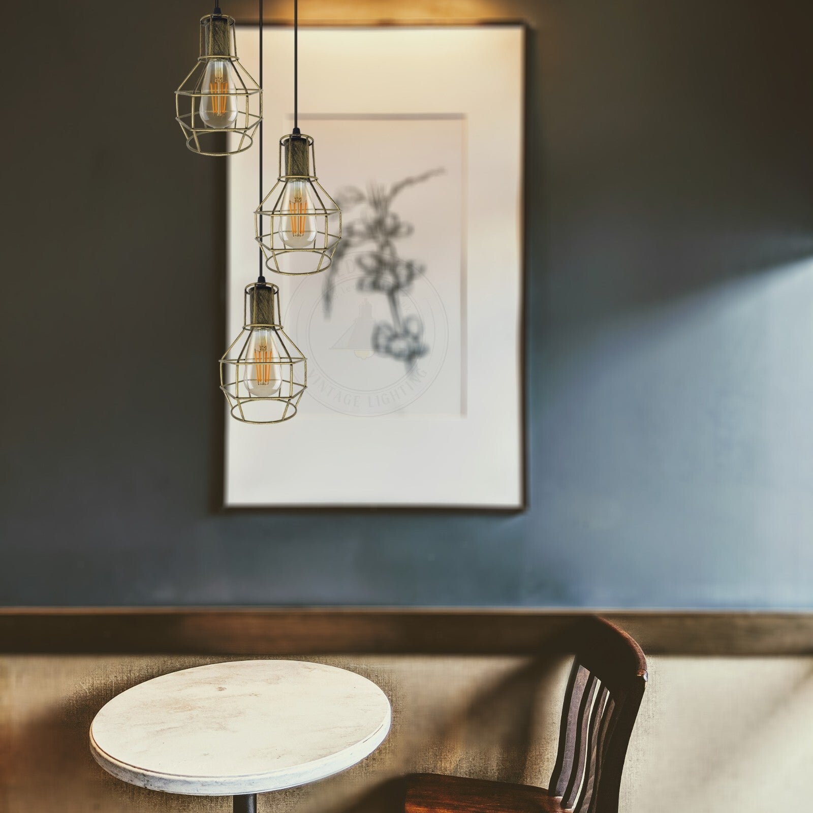 Brass Ceiling Pendant 3 Lights ~6135