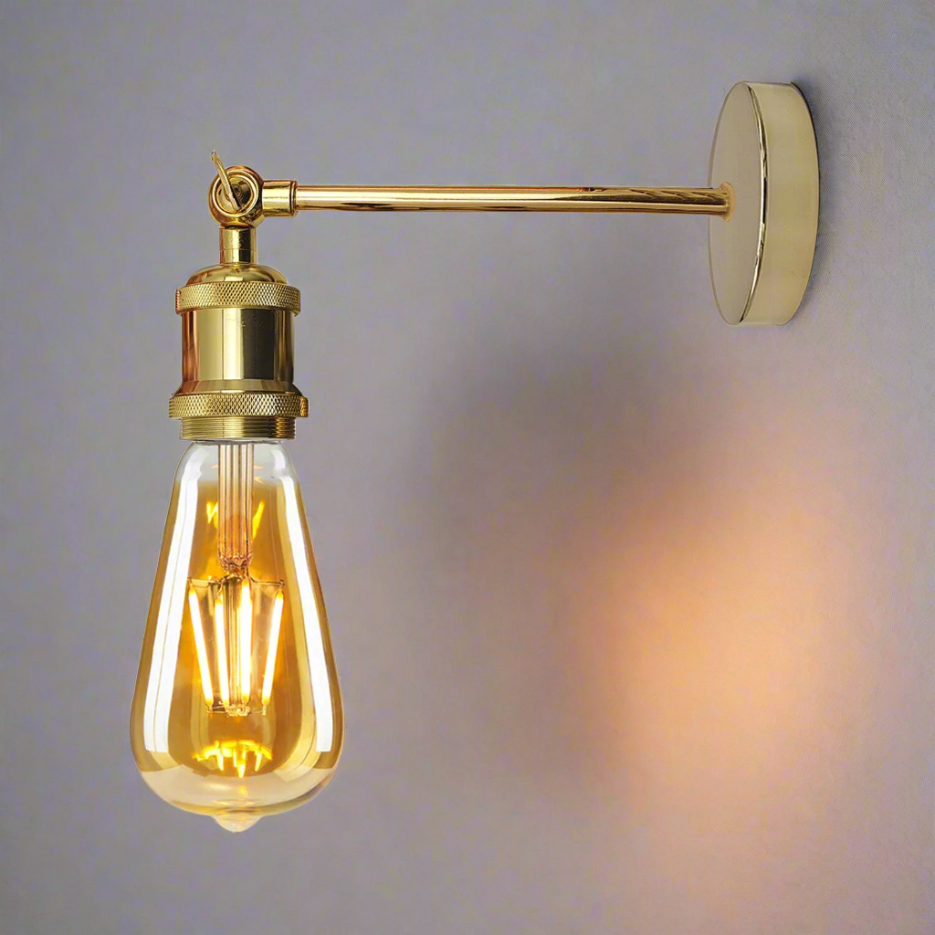 Vintage Industrial Metal Wall Sconce E27 Adjustable Arm Light Fixture