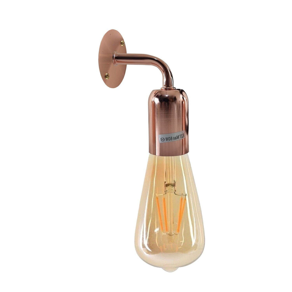 Vintage Industrial Metal Wall Sconce E27 Holder Fitting Rustic Design Lighting