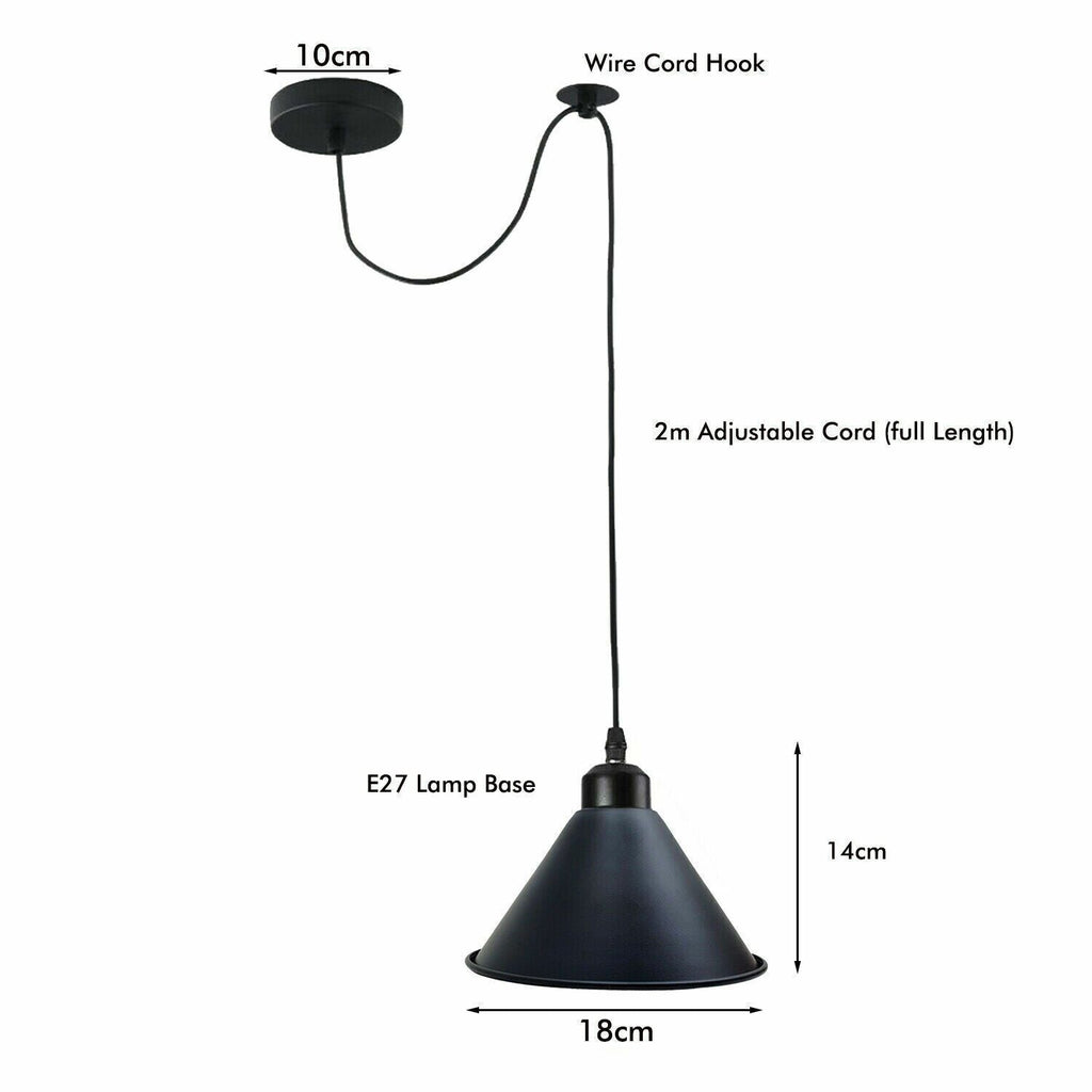 E27 Pulley Wheel Pendant Light Fitting ~6283