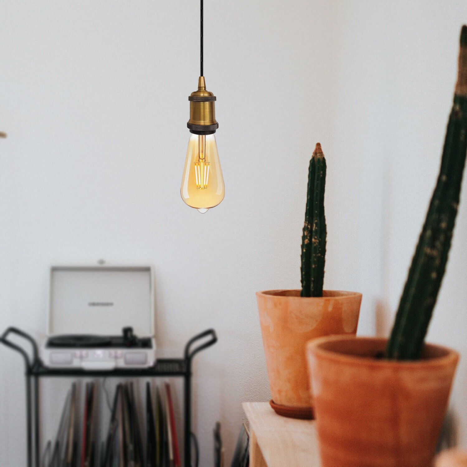 Pendant Lamp Holder Ceiling Rose Vintage Pendant Light Fitting E27~5974