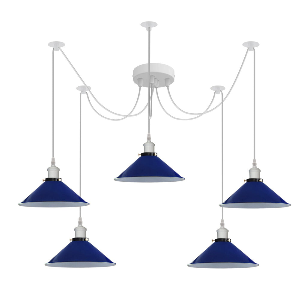 Industrial Spider Multi-Pendant Loft Ceiling Light Fixture E27 Retro Style