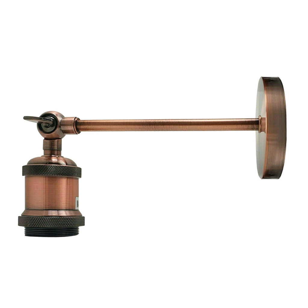 Retro Industrial Metal Wall Sconce Light with Adjustable Arm, E27 Base