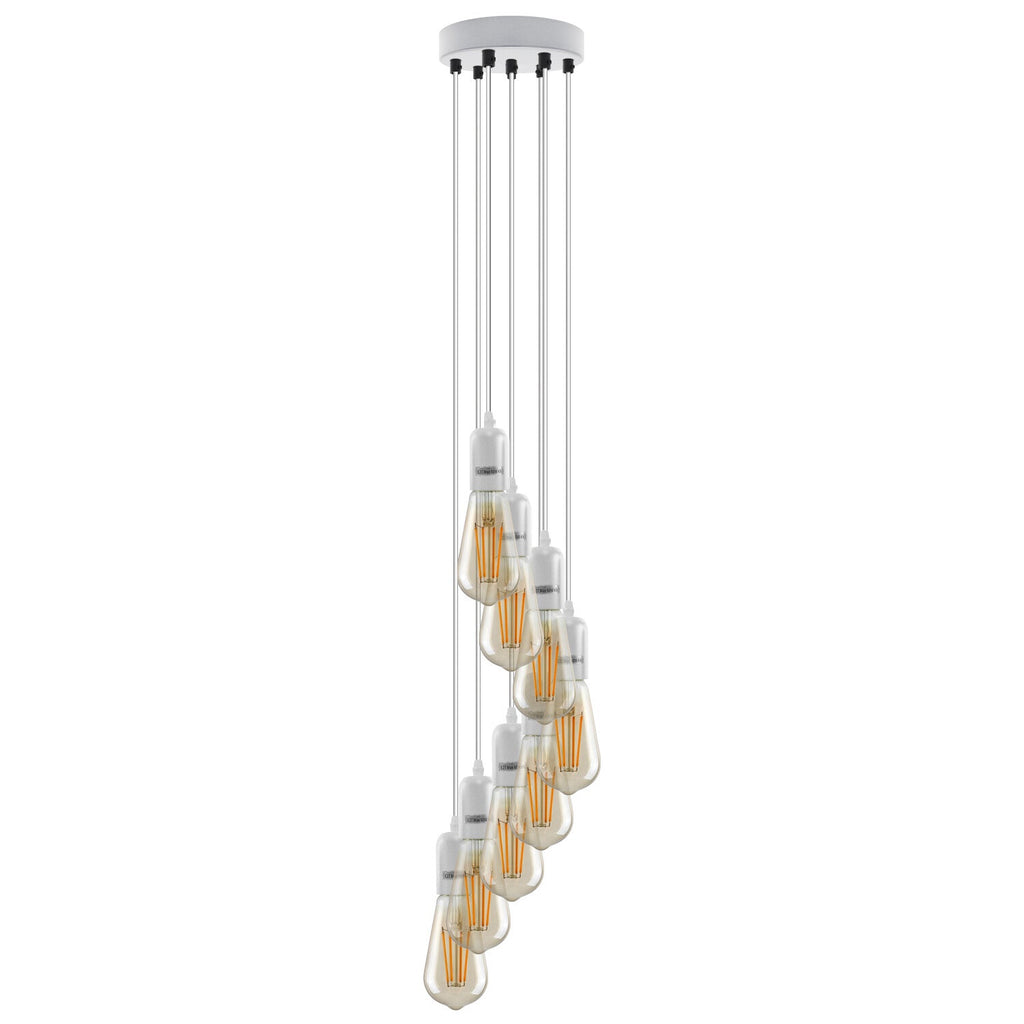 Modern White E27 Multi-Light Ceiling Pendant Lamp Kit Max 60W