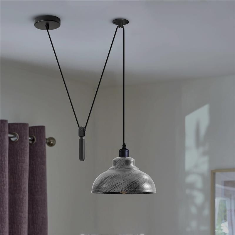 1-Way Spider Pendant Light | Industrial Curvy Hanging Lamp ~6234