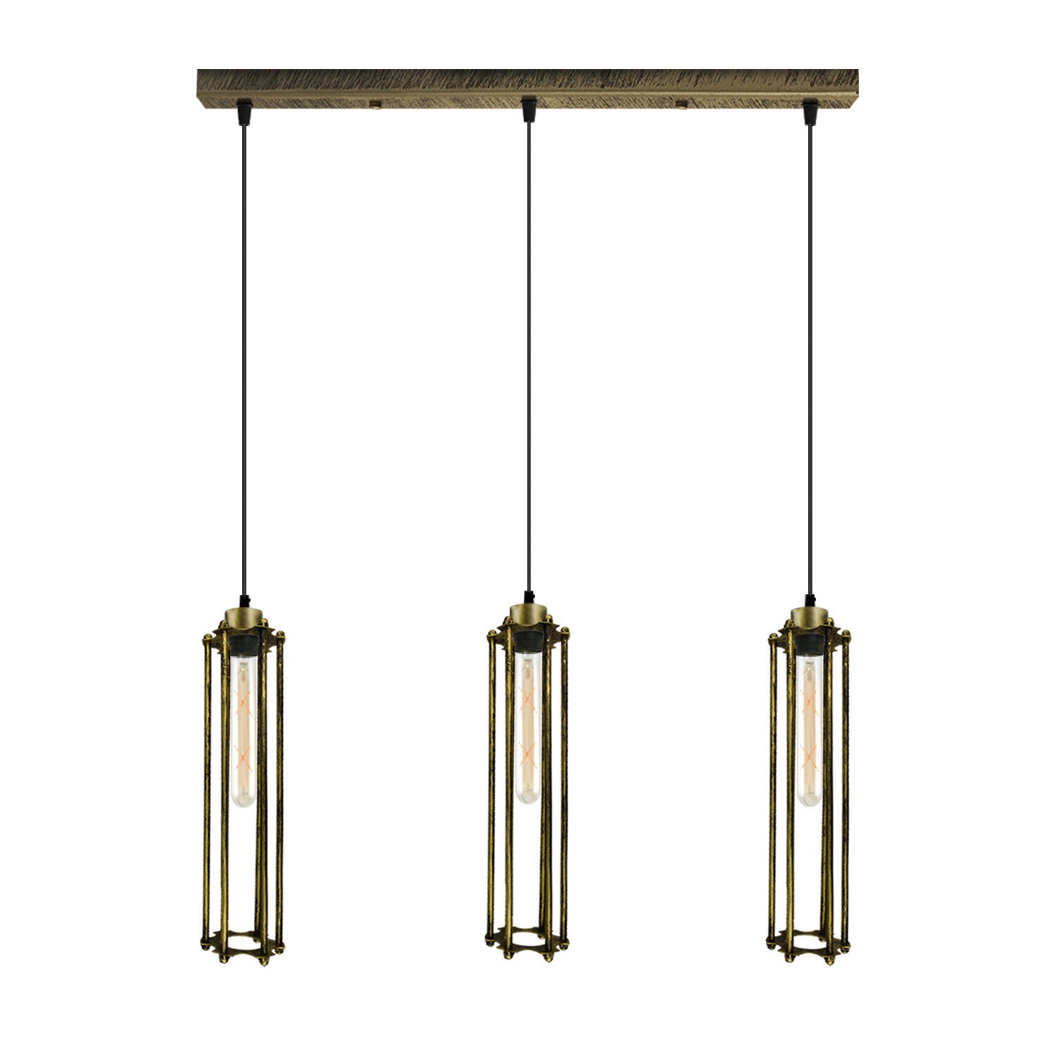 Industrial Metal Cage Pendant Light, Retro Hanging Ceiling Lamp Fixture