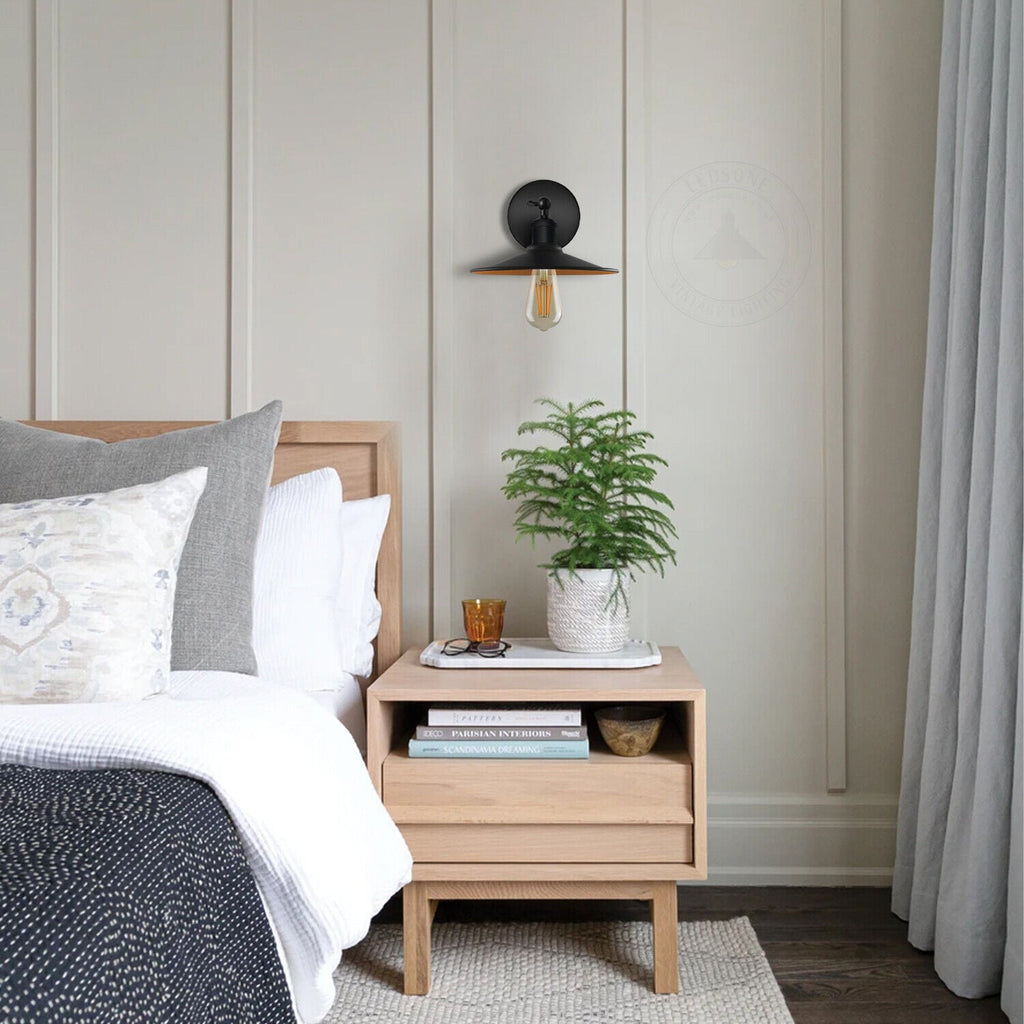 Black Wall Sconce Vintage Retro Wall Light Lamp Fixture~5916