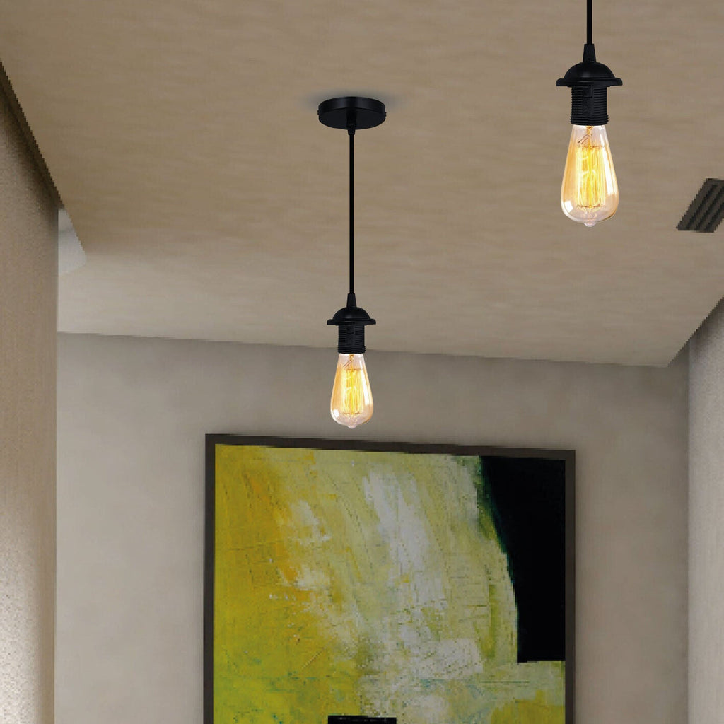 Industrial Metal E27 Adjustable Ceiling Pendant Light Hanging Fixture