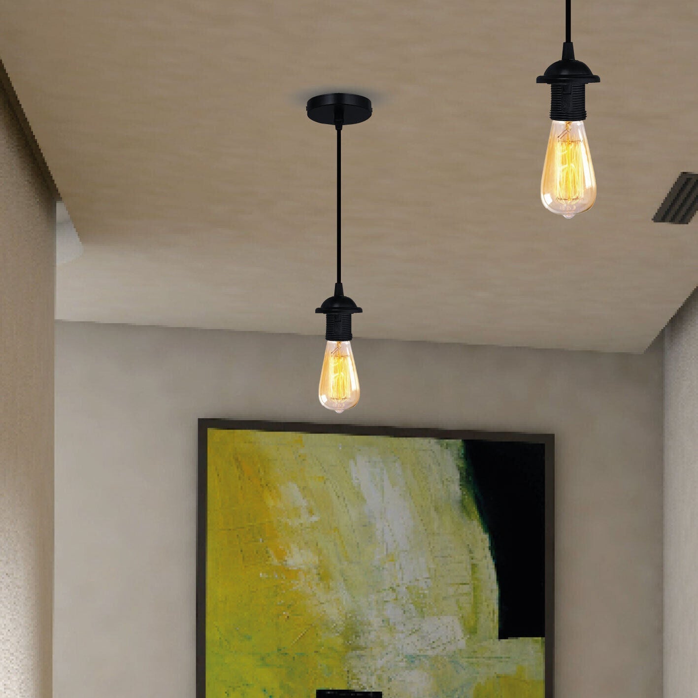 Industrial Metal E27 Adjustable Ceiling Pendant Light Hanging Fixture