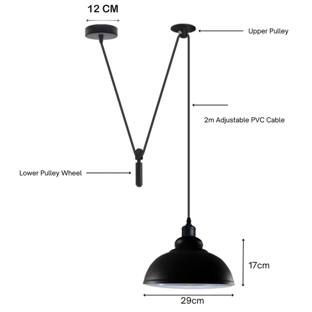 1-Way Spider Pendant Light | Industrial Curvy Hanging Lamp ~6234