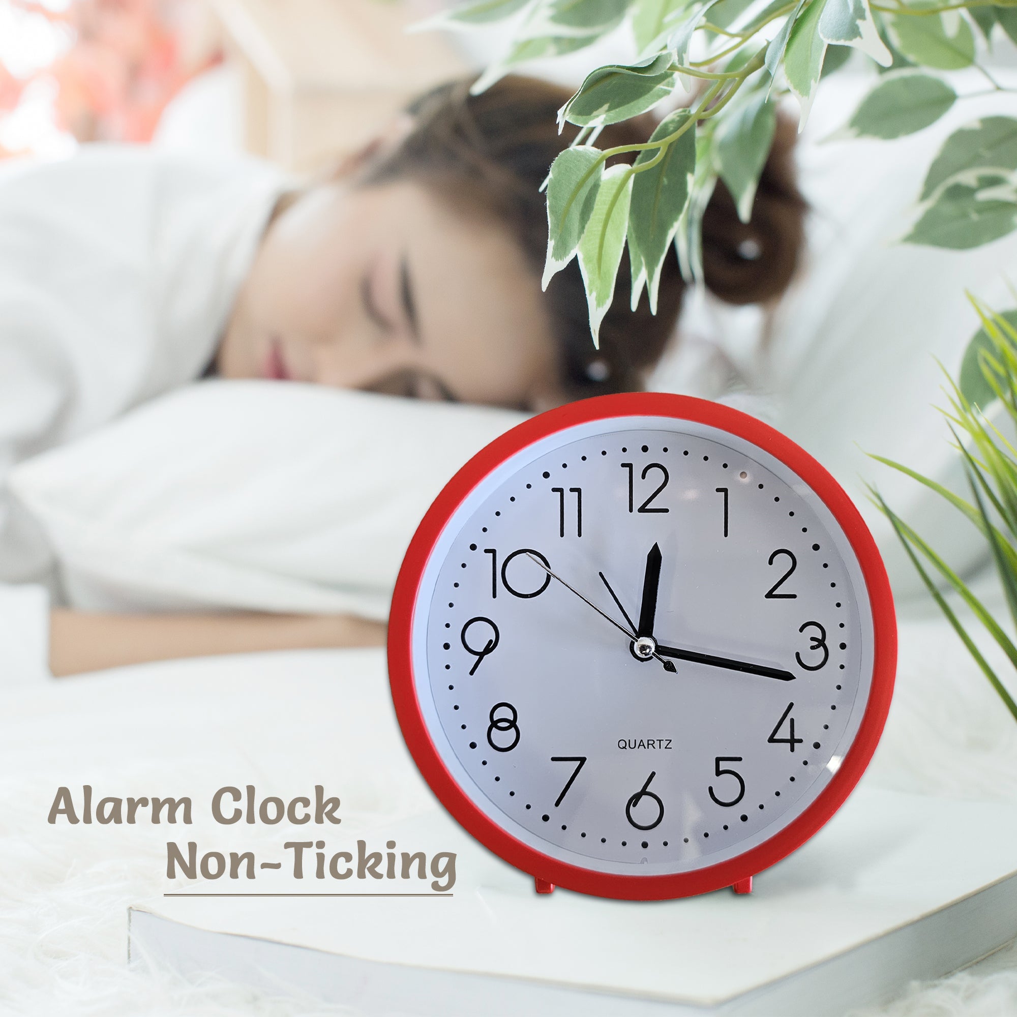 Retro Style Analog Alarm Clock for Table and Wall Mounting