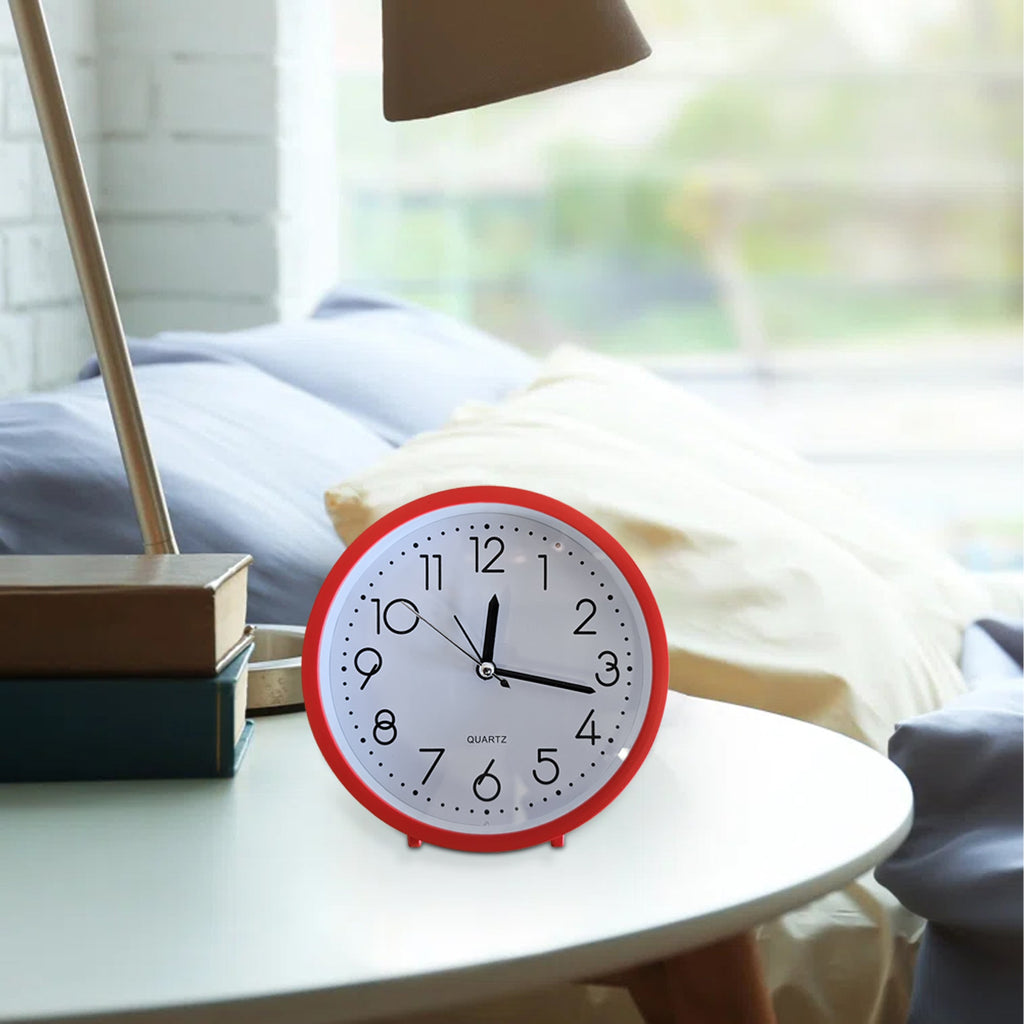 Retro Style Analog Alarm Clock for Table and Wall Mounting