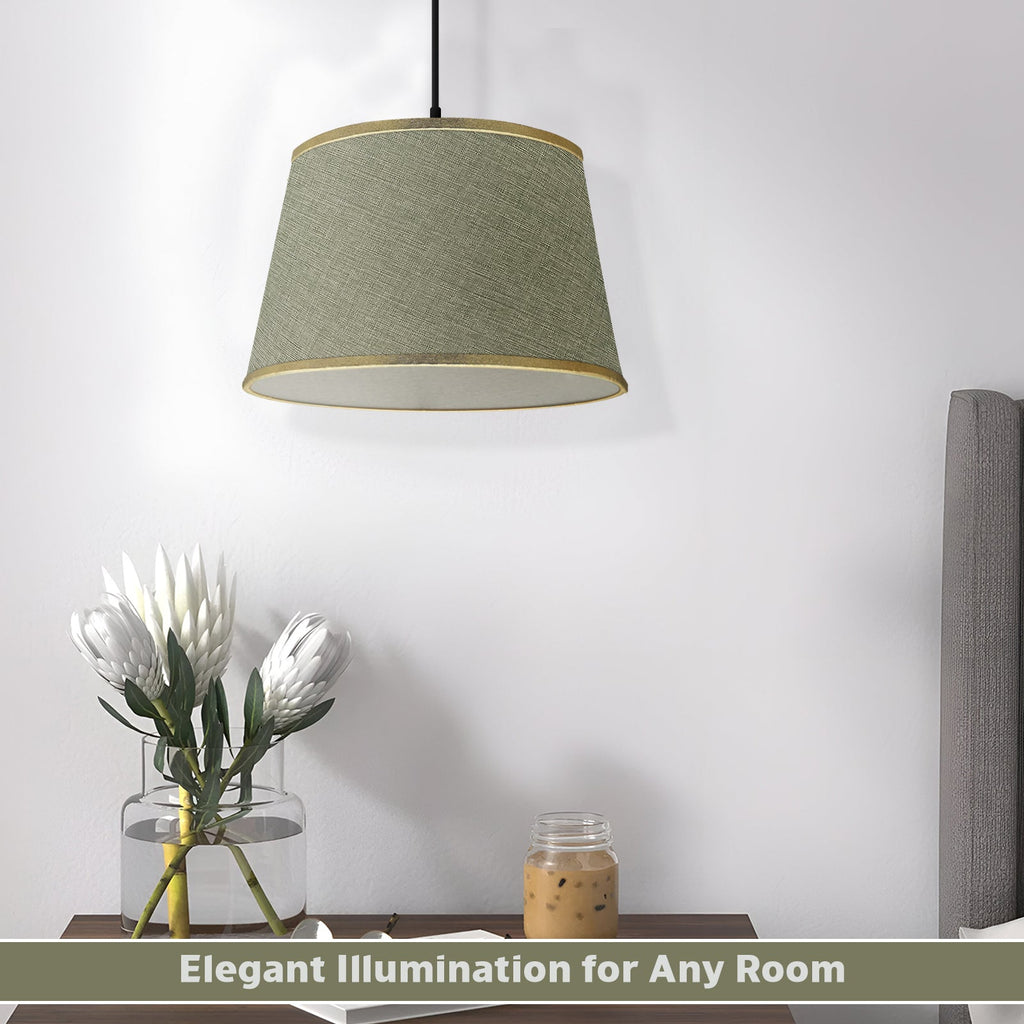 Modern Linen Coolie Ceiling Lampshade for Bedroom & Office - Stylish Lighting