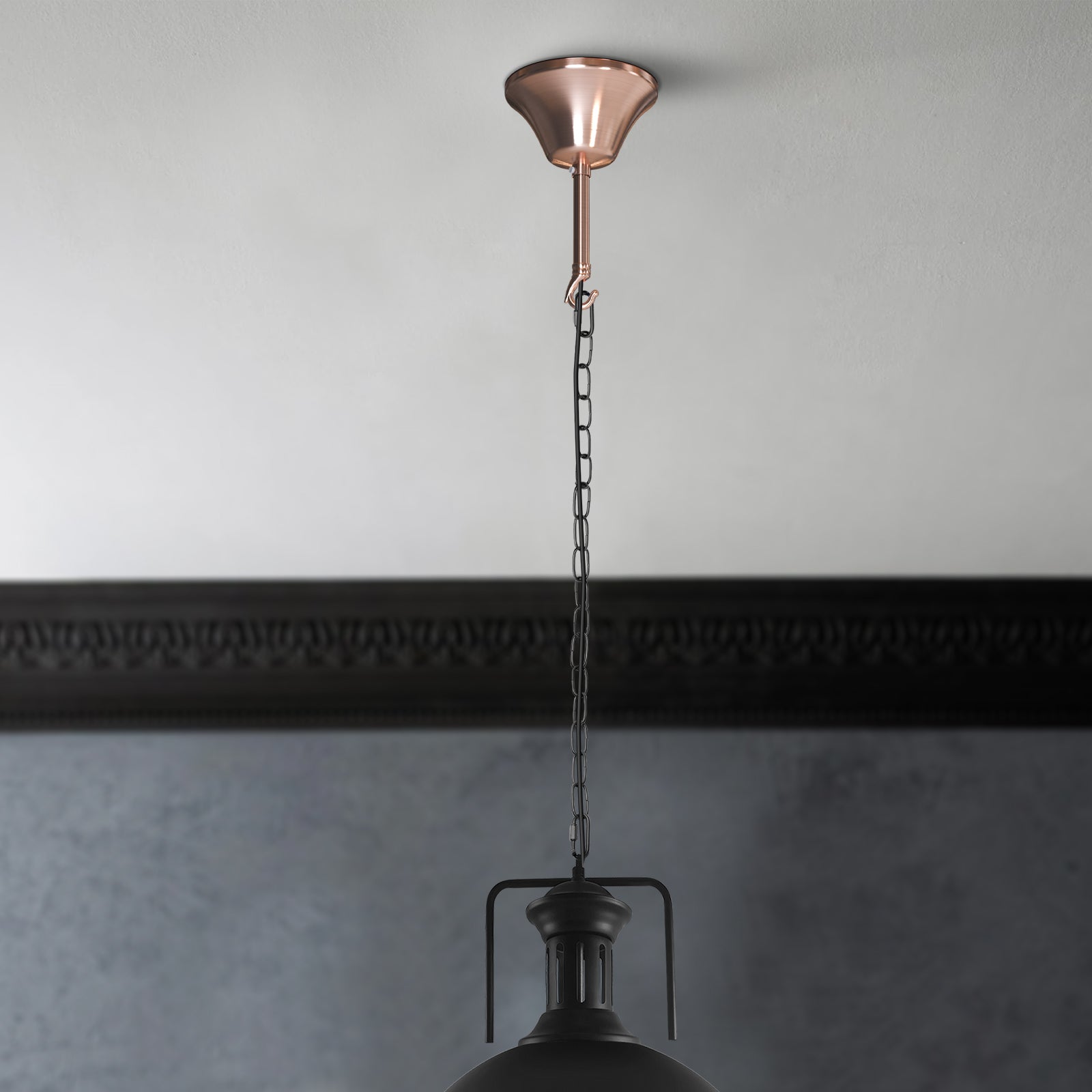 100mm Metal Ceiling Rose Hook for Pendant Lights & Chandeliers - Easy Mount