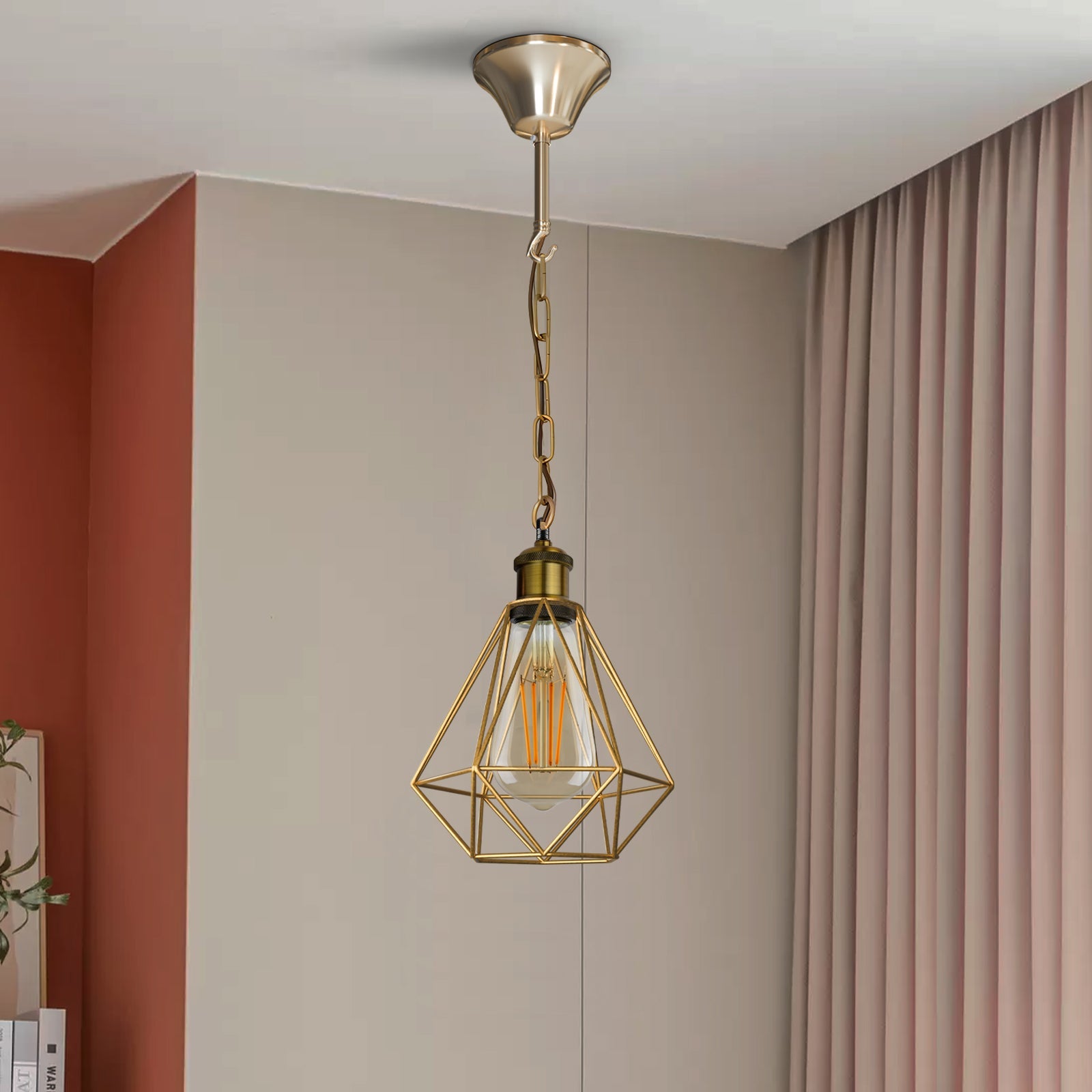 100mm Metal Ceiling Rose Hook for Pendant Lights & Chandeliers - Easy Mount
