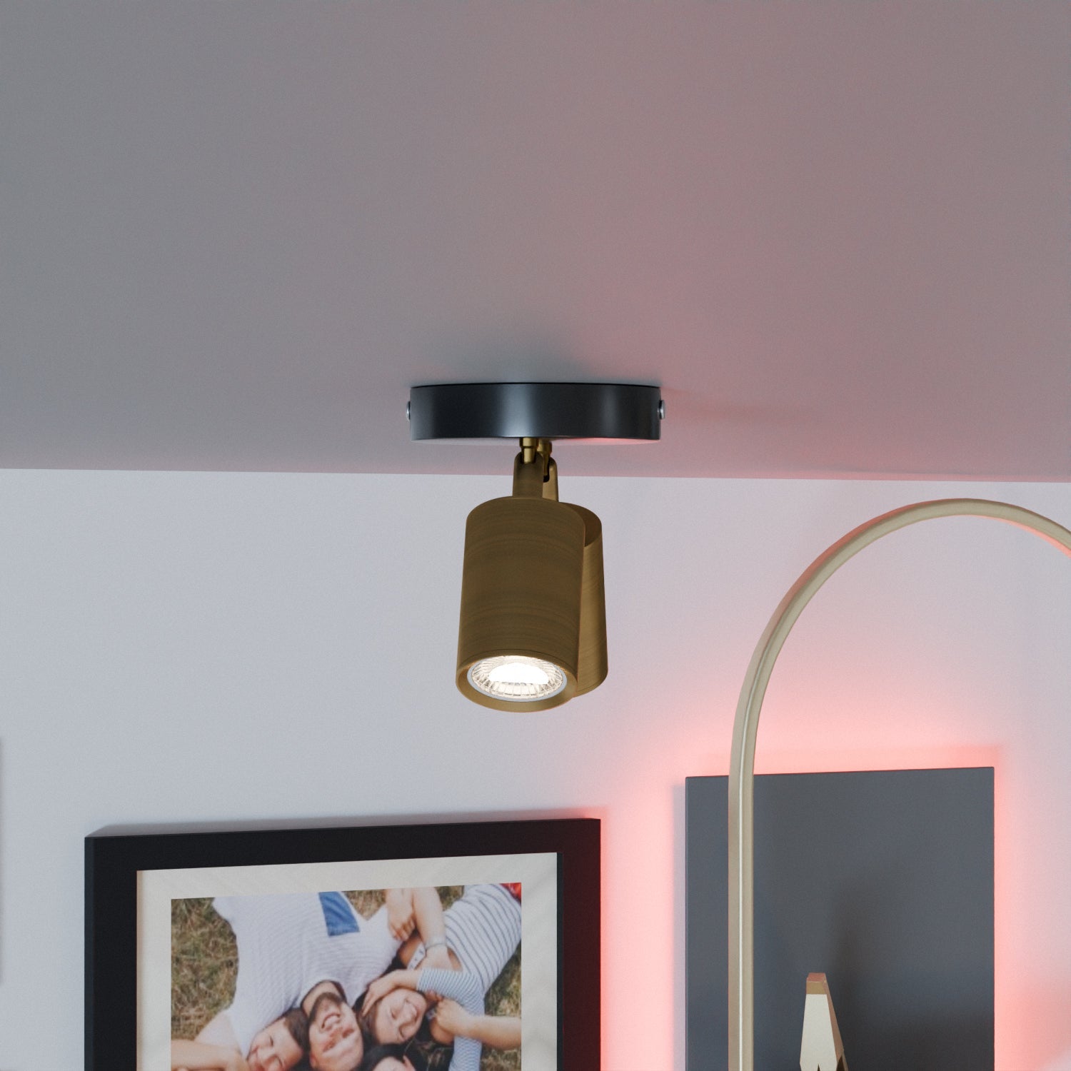 Modern Adjustable Double Head Rotatable GU10 Spotlight Ceiling Light Fixture