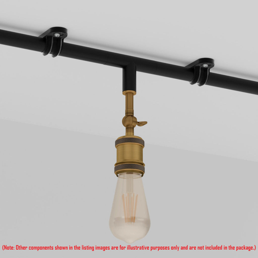 Adjustable Metal Conduit L & T Connectors E27 Arm Holder Lighting Kit