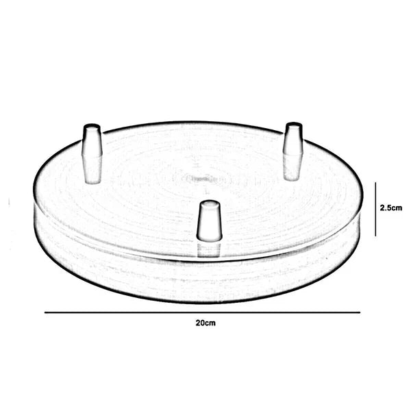 3 Outlet Ceiling Rose For Pendant Ceiling Light Vintage Decor~5780