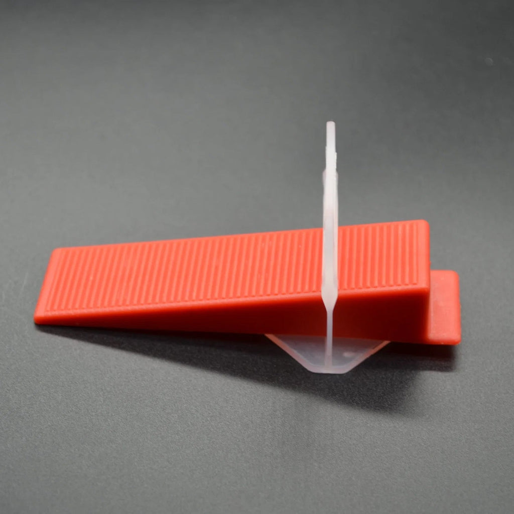 100 Reusable Tile Leveling Wedges Spacers for Flawless Floor & Wall Tiling