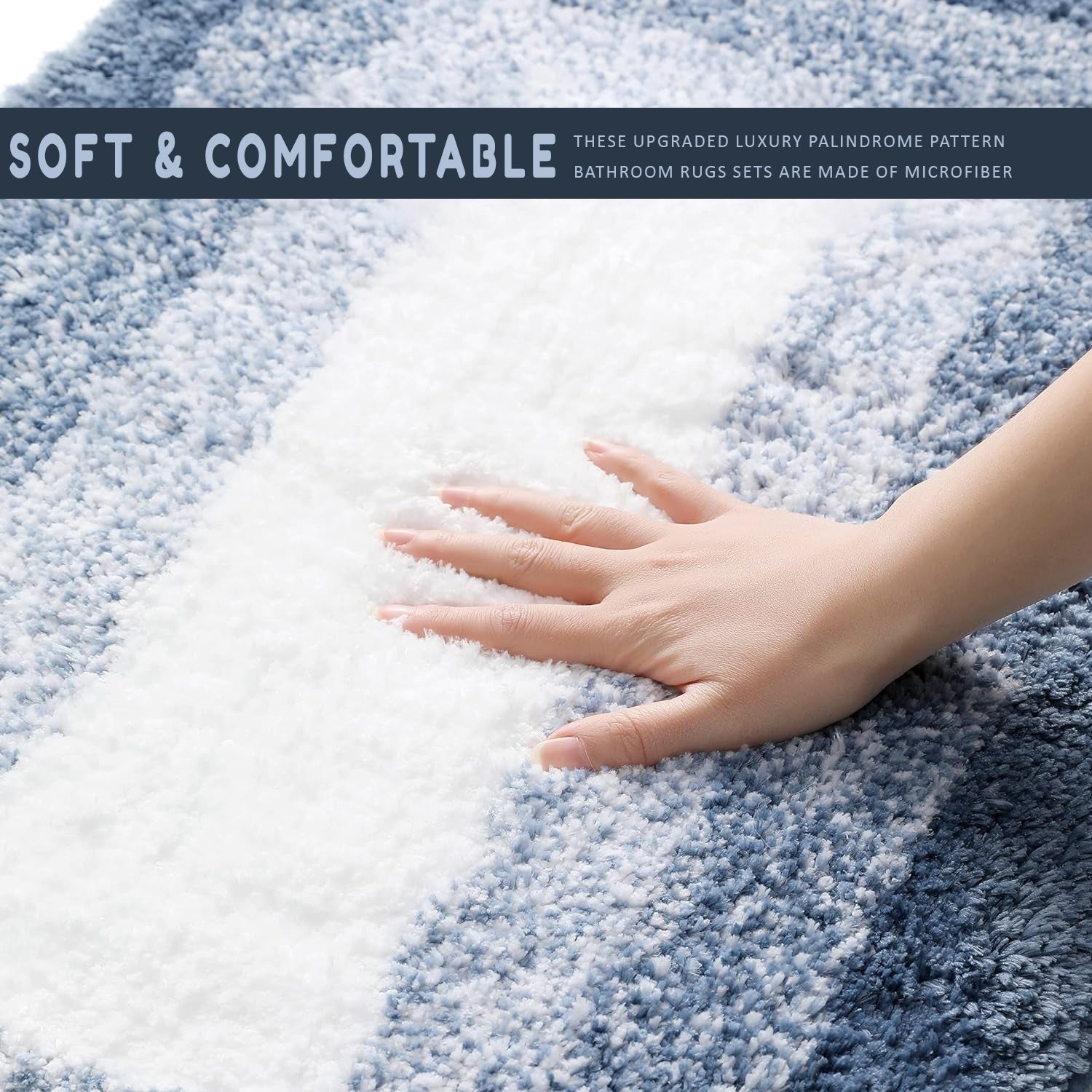 Soft Non-Slip 2-Piece Microfiber Bath and Pedestal Mat Set