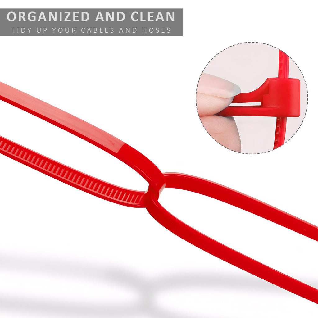 Heavy Duty Releasable Reusable Nylon Cable Zip Ties for Wire Management