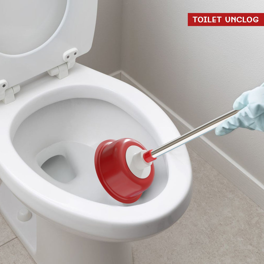 Heavy Duty Vacuum Rubber Toilet Plunger with Ergonomic Durable Handle