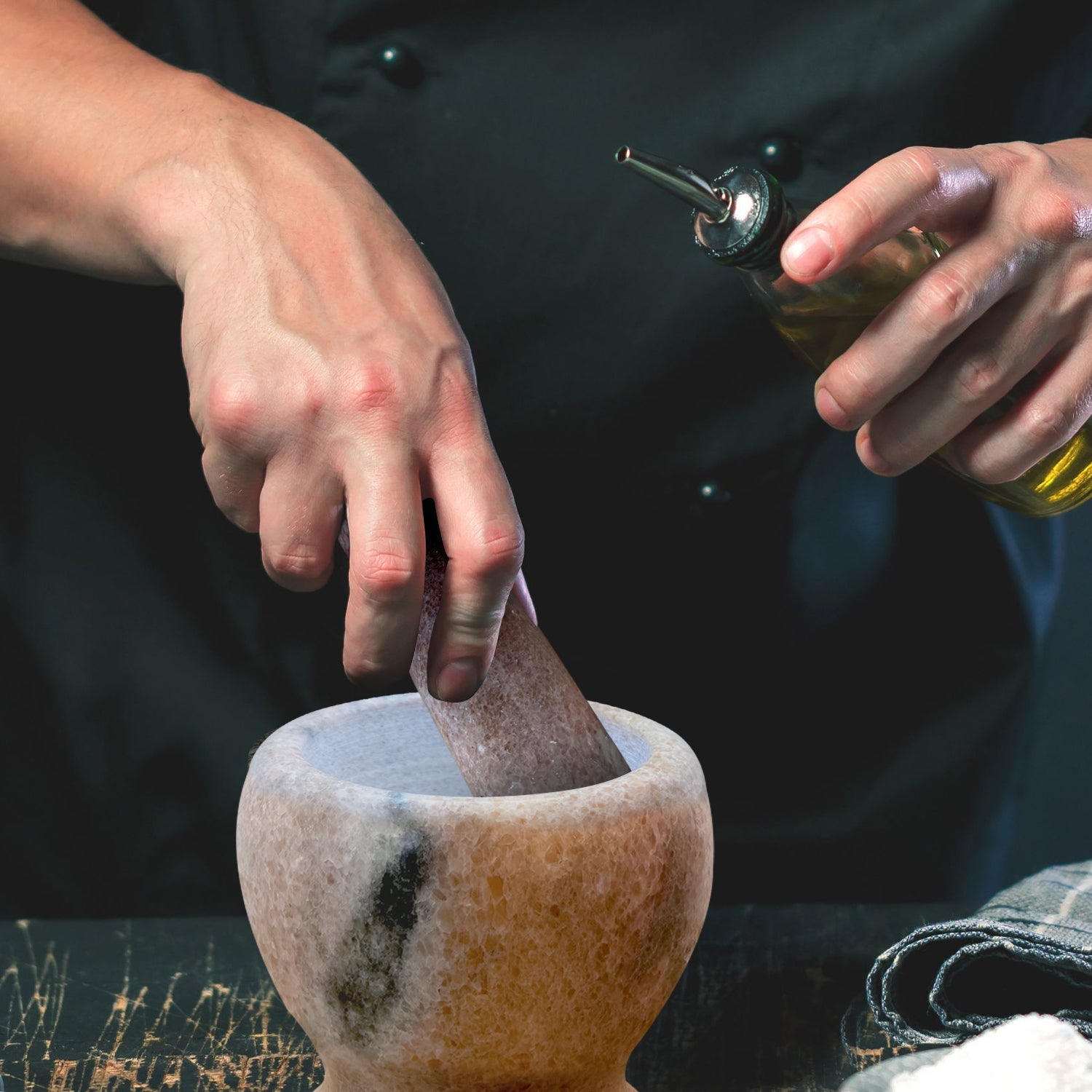 Premium Polished Marble Pestle and Mortar Set, Herb Crusher, Spice Grinder, Guacamole Bowl
