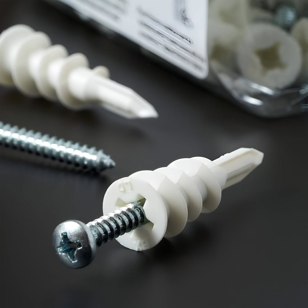White Self-Drilling Gypsum Board Screws – Fast Drywall Plasterboard Fixings Kit