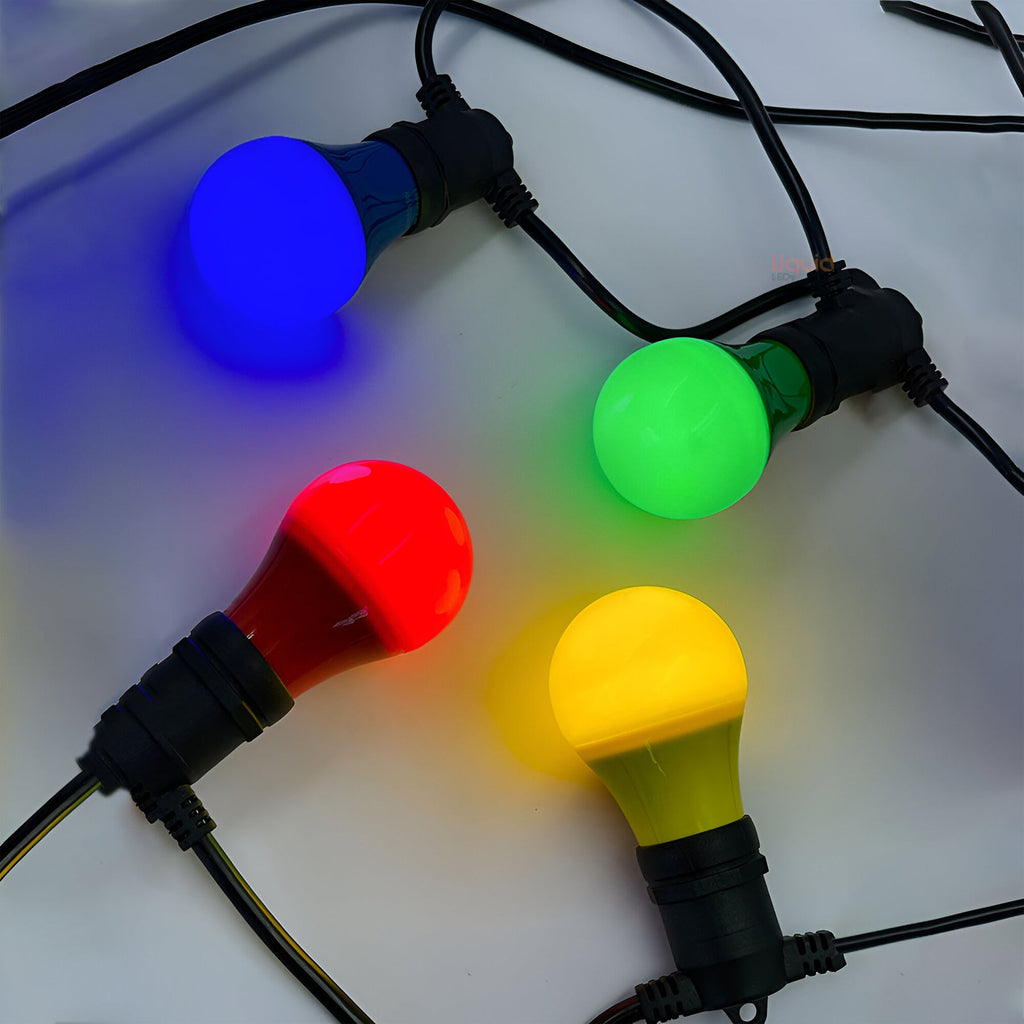 Vibrant 4W LED E27 Coloured Golf Ball Bulb for Dynamic Party Lighting