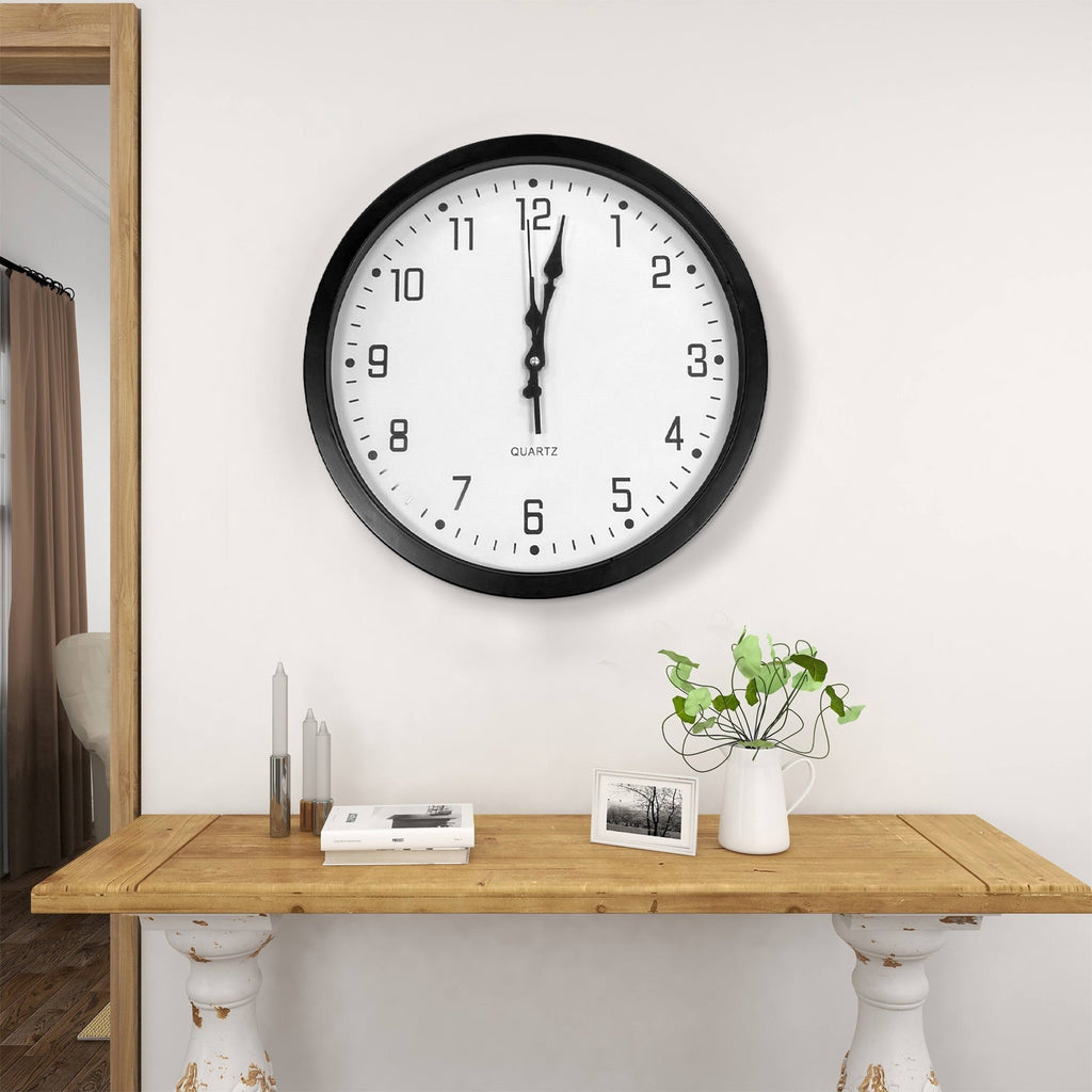 Contemporary Round Silent Analog Wall Clock for Home Kitchen Decor
