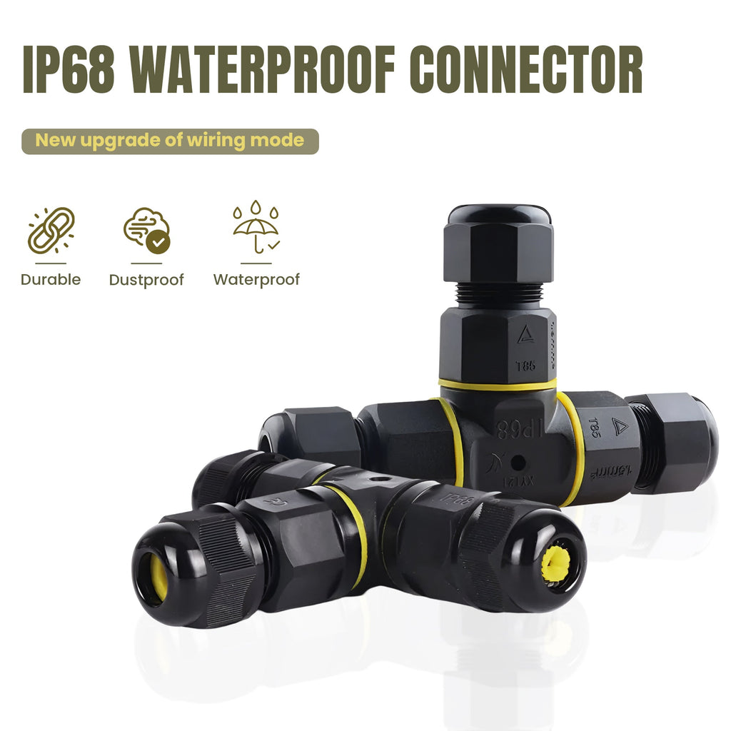 IP68 Waterproof Electrical Junction Box Cable Connector: Secure Outdoor Wire & Lighting