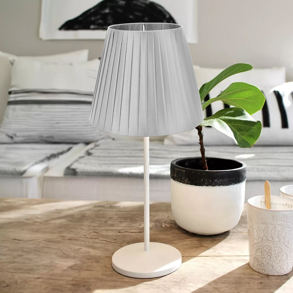 Modern Fabric Coolie Table Lampshade - Stylish Easy-Fit Light Shade
