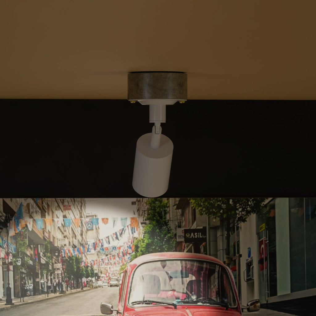 Adjustable Metal GU10 Wall Spotlight for 20mm Conduit System Industrial Lighting