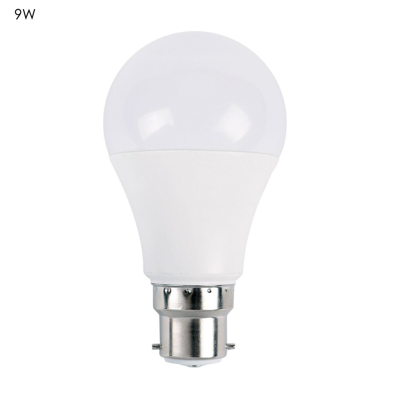 3-Pack LED GLS A60 B22 Bayonet Light Bulbs Cool White Energy Efficient
