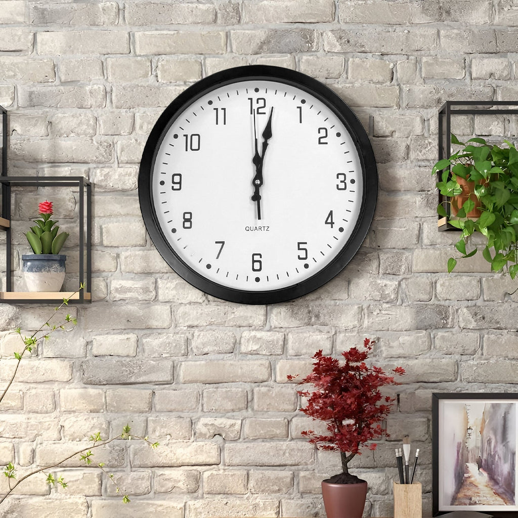 Contemporary Round Silent Analog Wall Clock for Home Kitchen Decor
