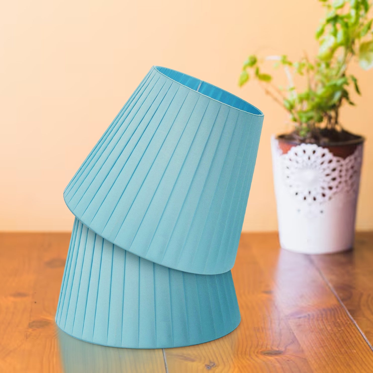 Modern Fabric Coolie Table Lampshade - Stylish Easy-Fit Light Shade