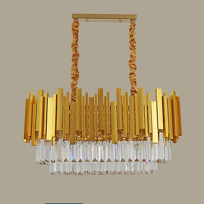 Luxury Modern Gold Crystal Chandelier for Living Room Dining Bedroom Lighting