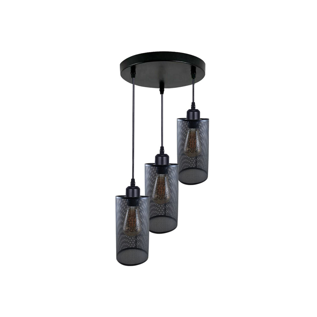 Stylish Triple E27 Pendant Ceiling Rose Lighting Kit with Adjustable Hanging Cables