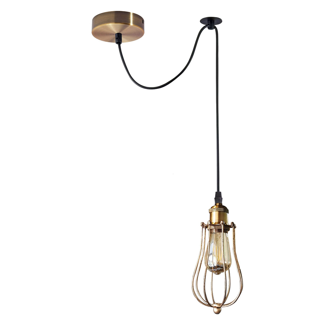 Industrial Modern Copper Finish Adjustable Pendant Light Fixture for Kitchen Home