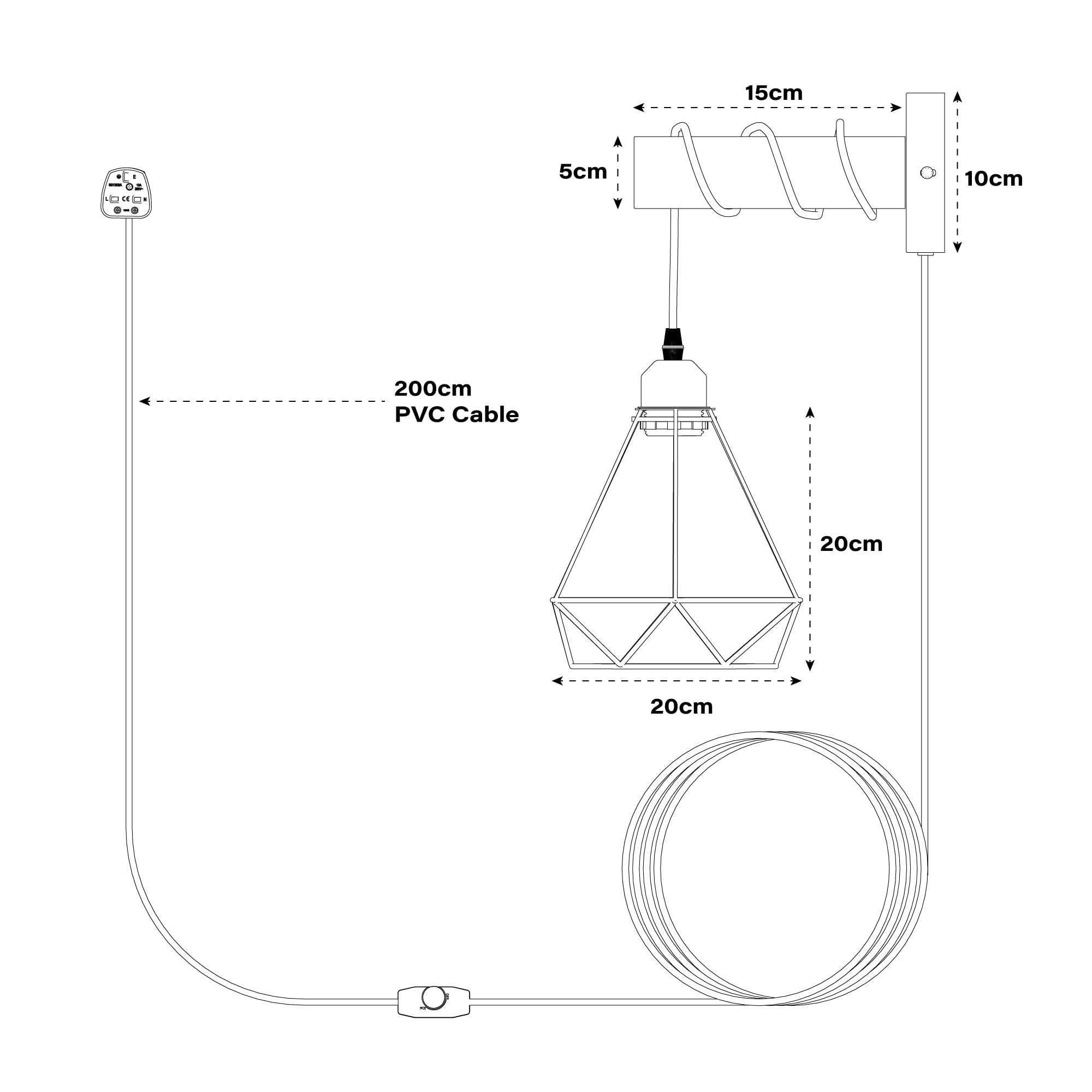 Industrial Dimmable Wall Lights ~6335