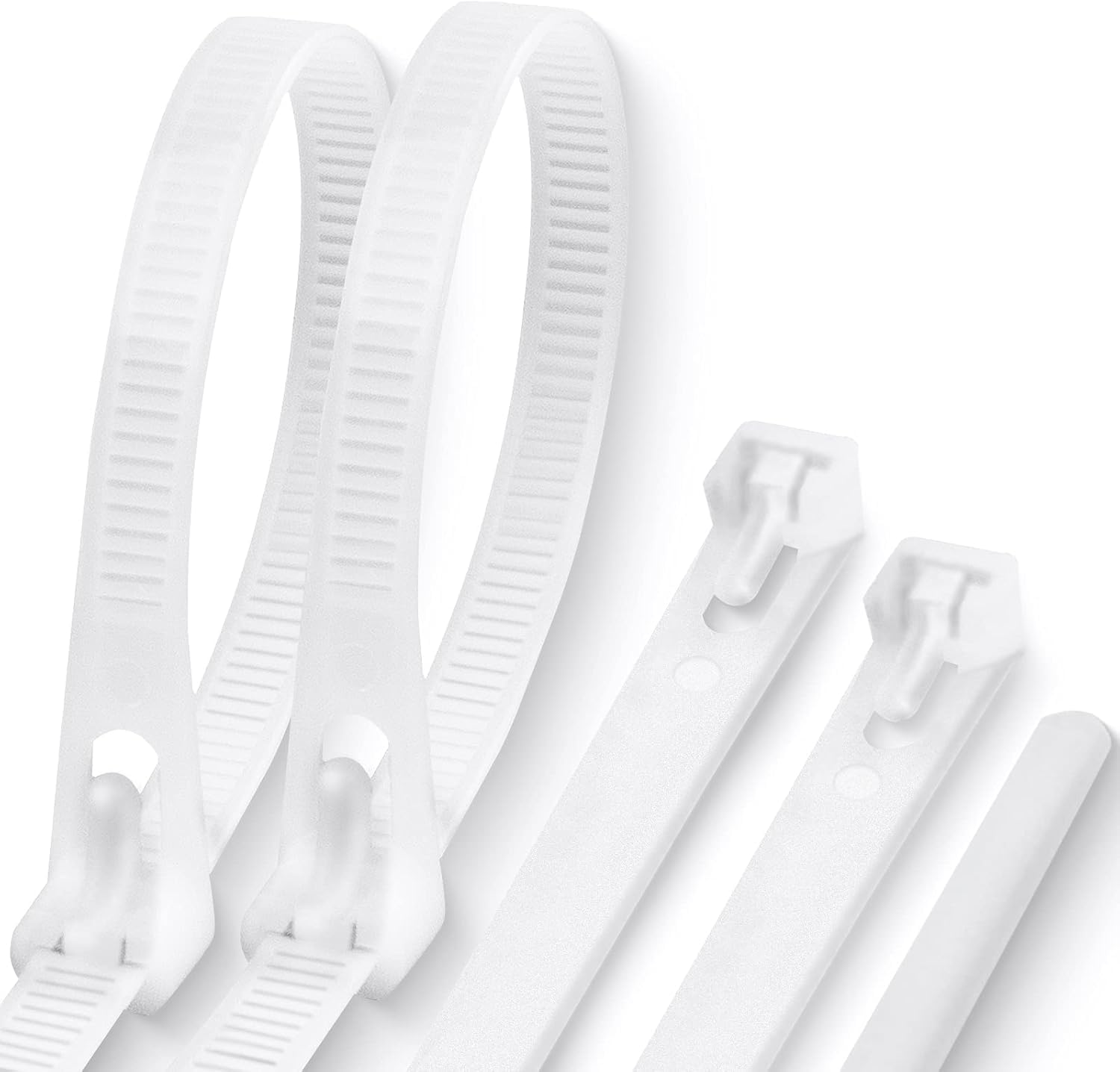 100-Pack Heavy Duty Reusable Nylon Cable Ties for Wire Management & Organization