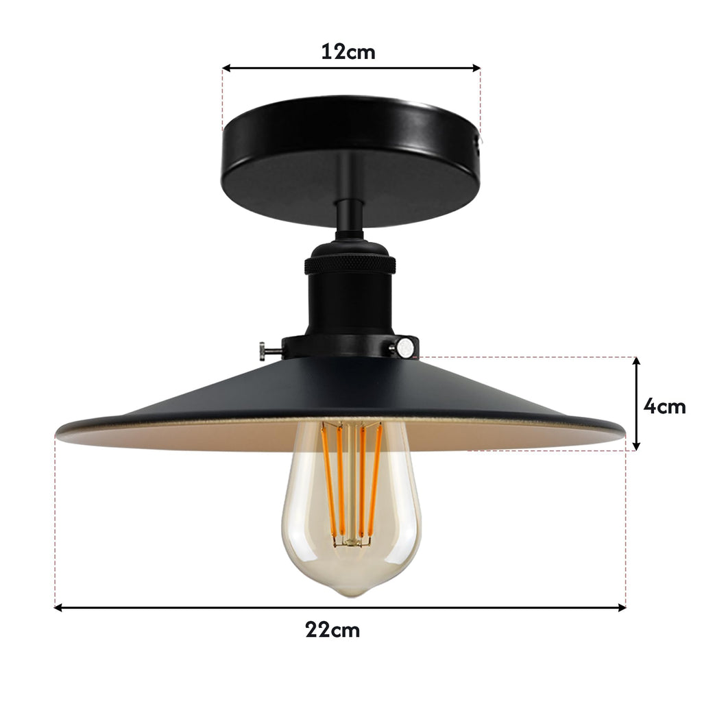 Modern Semi-Flush Mount Industrial Ceiling Light - 6267