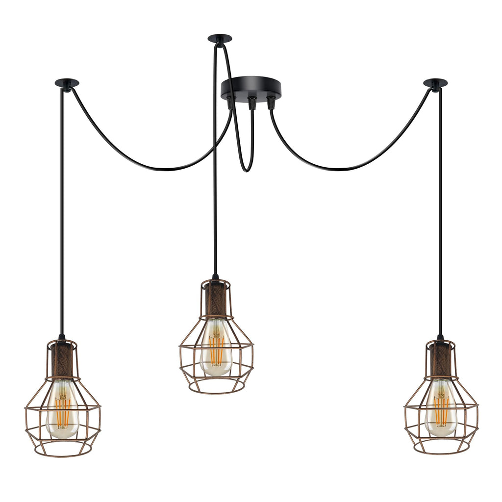 Modern Industrial Spider Pendant Chandelier Lighting Kit – Multi-Arm Ceiling Fixture