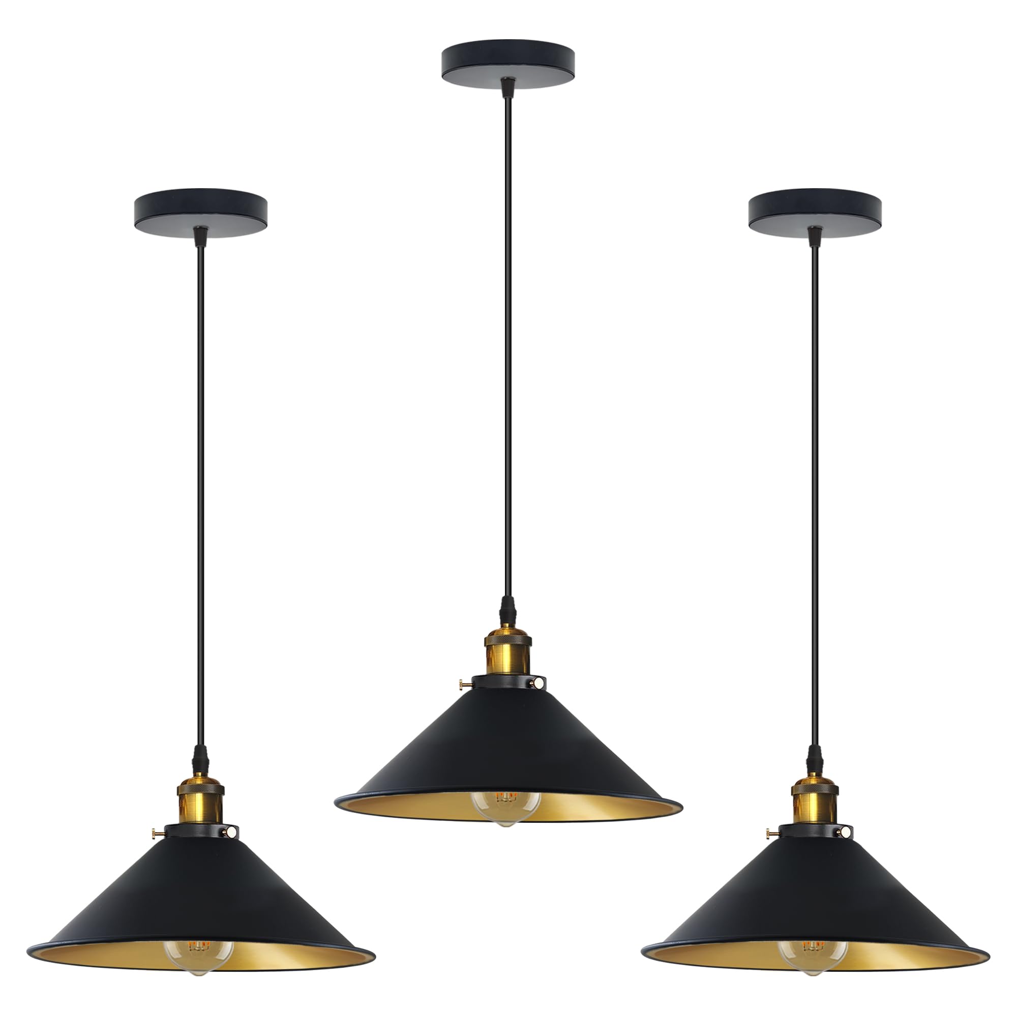 3 PCs Single Pendant Light E27 Metal ~6150