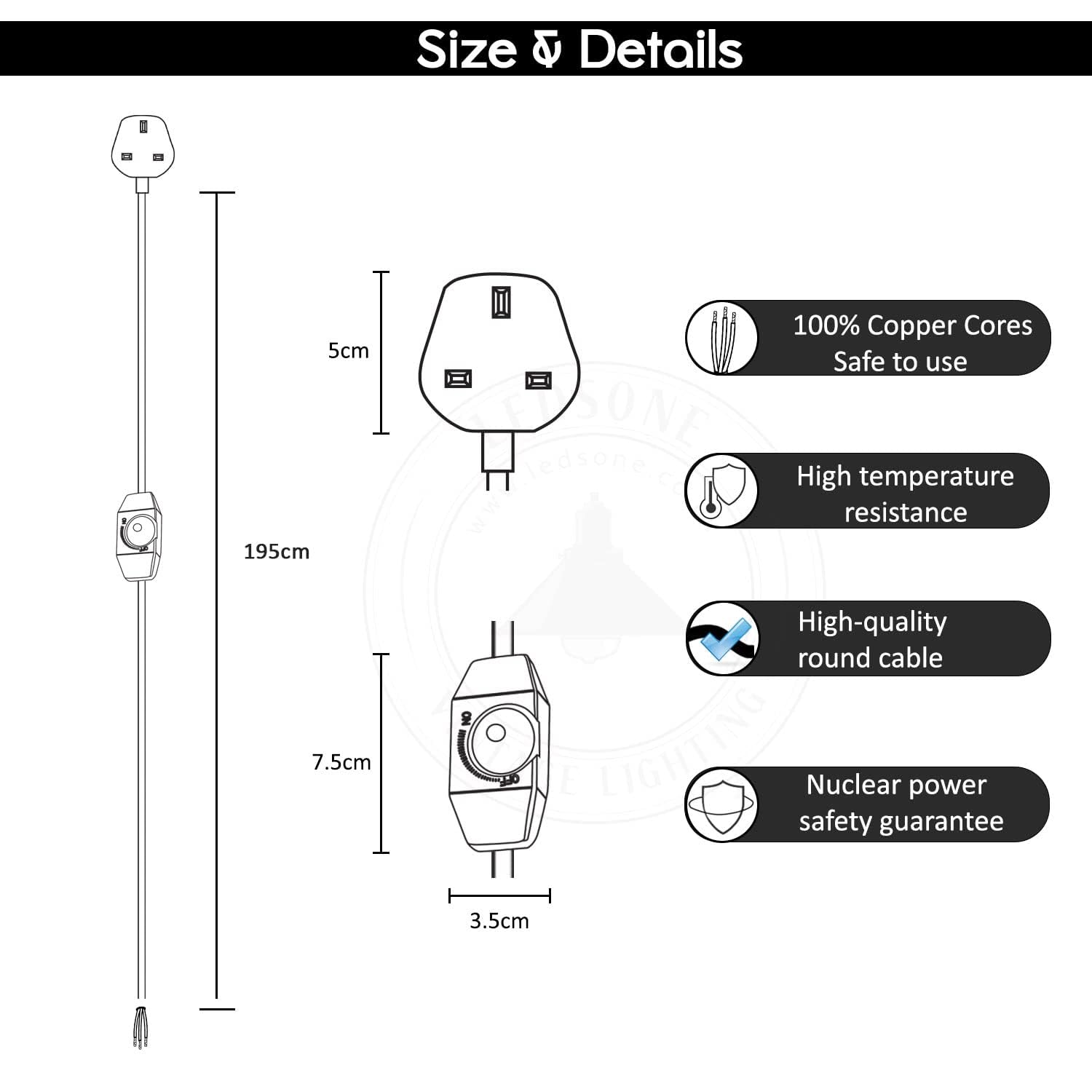 LED Plug in Pendant Light Kit~6358