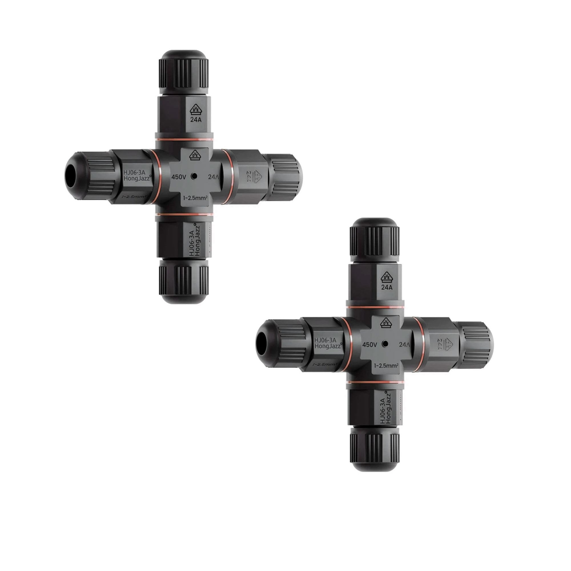 Outdoor Waterproof 3-Pin Electrical Cable Connector IP68 Junction Box