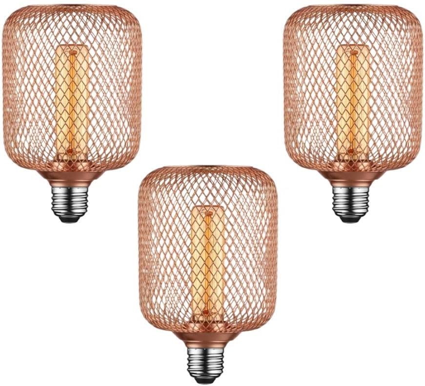 5W Deco Glow Dimmable LED Bulb, Vintage Edison Style, Black Metal Cage Filament