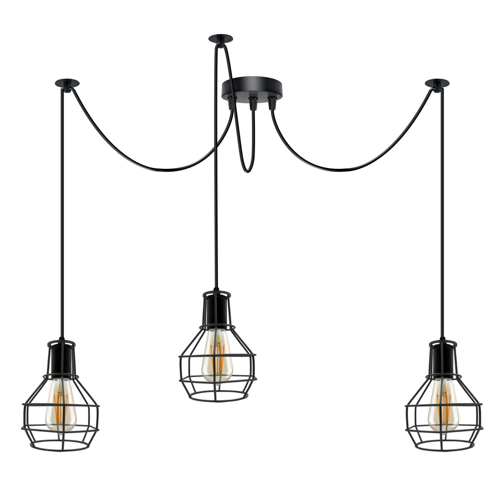 Modern Industrial Spider Pendant Chandelier Lighting Kit – Multi-Arm Ceiling Fixture