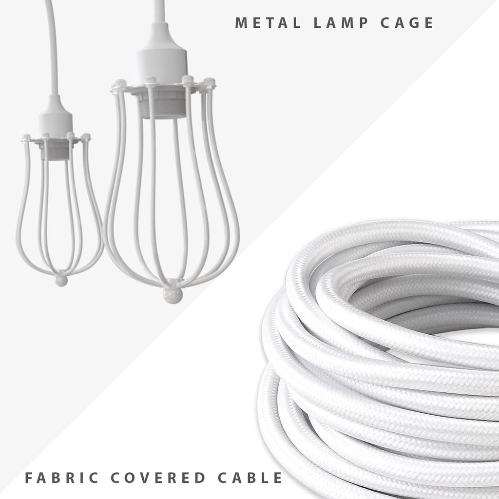 Modern Adjustable 5-Way Spider Pendant Light with White Metal Cone Shades