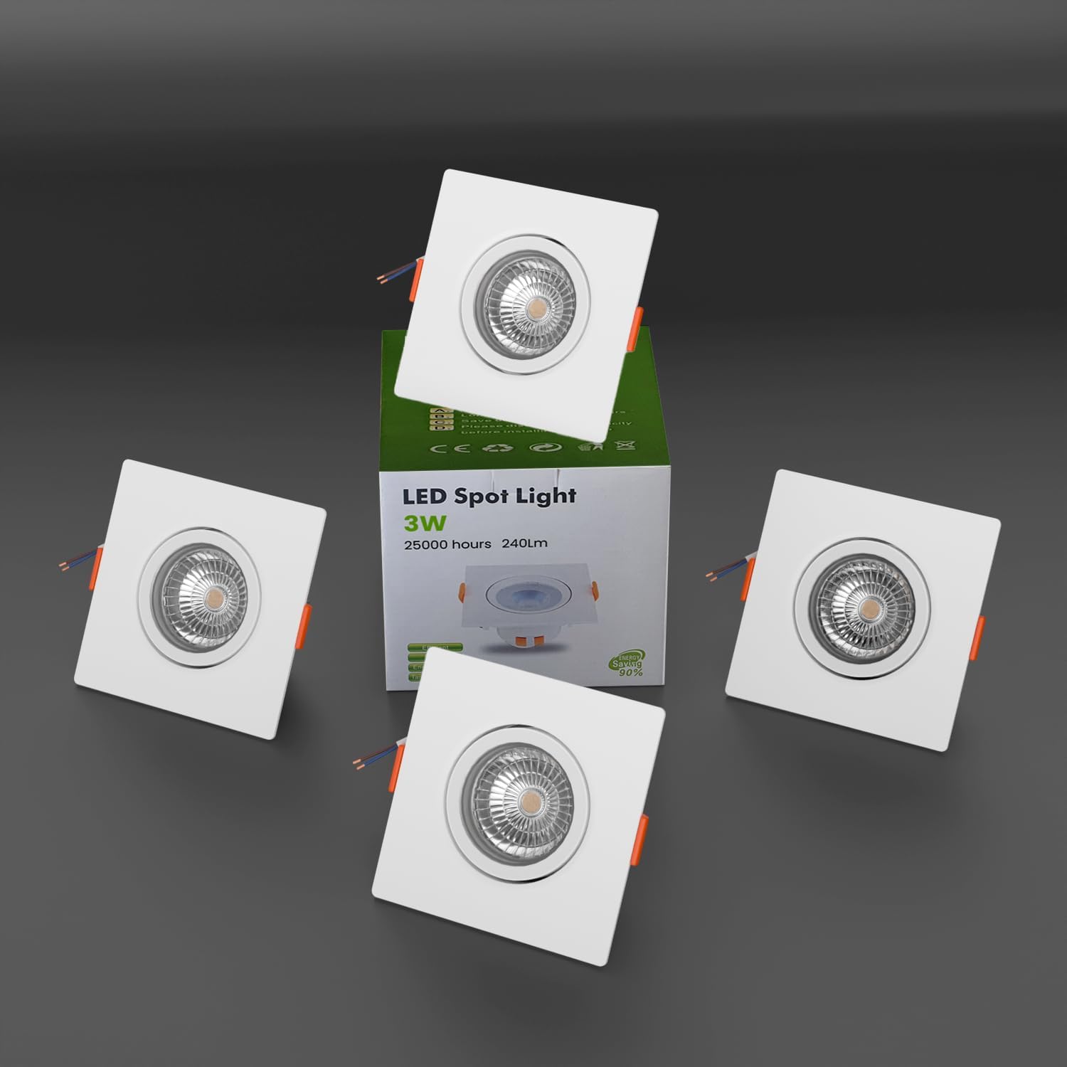 Modern Ultra Slim Recessed LED Tilt Angle Ceiling Spot Light Cool White